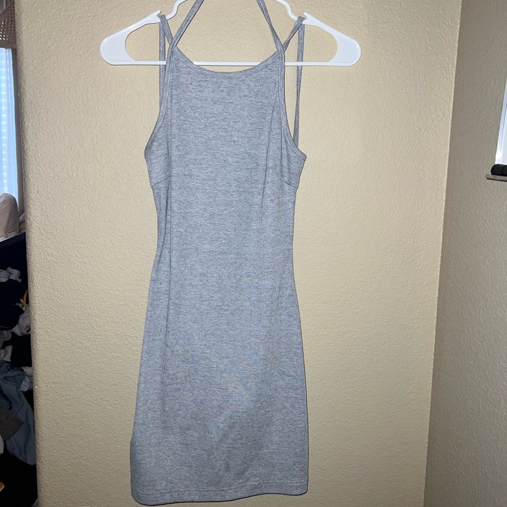 Backless Grey Dress